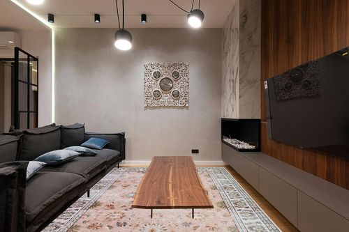BRICHOEE Large Vintage Washable Rug 8x10 Blush Low-Pile Indoor Floral Print Carpet Non Slip Printed Persian Boho Area Rug for Living Room in Dark Wood Living Room with Black Couch