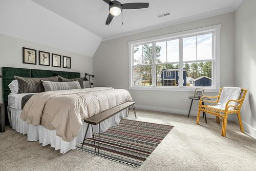 Random Earthtone Stripes Carnival Stripe  Bedroom, Living Room, Home Office, Dining Room Area Rug in Grey Traditional Bedroom with King Bed