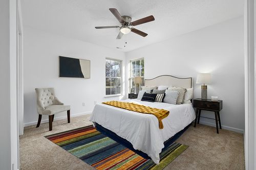 Mohawk Home Rainbow Stripe 5' x 8' Area Rug - Multicolor - Perfect for Living Room, Dining Room, Office in White and Yellow Modern Bedroom