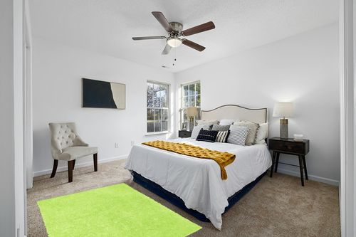 Green Chenille Shag Rug - 4' x 6' St Croix Trading in White and Yellow Modern Bedroom