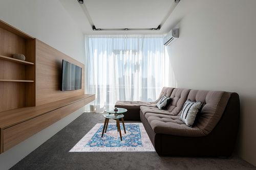 Syalife Washable Rug Vintage Area Rugs, 5'x 7' Living Room Rug with Non Slip Backing, Ultra-Thin Medallion Distressed Non-Shedding Blue Rug, Vintage Floor Mat Indoor Rug in Grey Living Room with Brown Couch