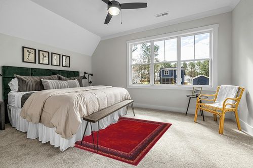 Antep Rugs Alfombras Bordered Modern 5x7 Non-Slip (Non-Skid) Low Pile Rubber Backing Indoor Area Rug (Maroon Red, 5' x 7') in Grey Traditional Bedroom with King Bed
