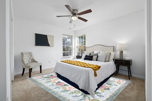Loloi Rifle Paper Co. x Rosa Sky 7'-6" x 9'-6" Area Rug in White and Yellow Modern Bedroom