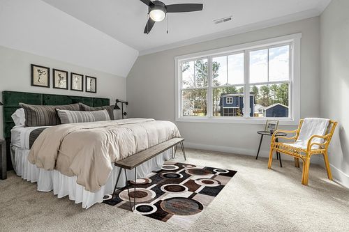 Signature Design by Ashley Guintte Modern 5 x 7 Medium Pile Multilayered Geometric Design Rug, Black, Brown & Cream in Grey Traditional Bedroom with King Bed