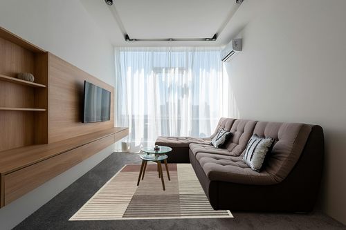 6'x9' | Washable Modern Area Rugs | Living Room & Kitchen Rugs | Interior Rugs ... in Grey Living Room with Brown Couch