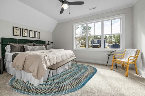 Colonial Mills New England Braid - Blue 9' x 12' in Grey Traditional Bedroom with King Bed