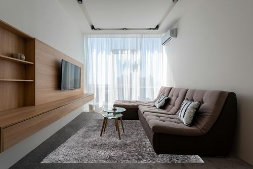 8x10 Feet Large Modern Contemporary Charcoal Dark Gray Dark Grey Color Solid Area Rug Carpet Rug Bedroom Living Room Indoor Shag Shaggy Canvas Backing Plush Pile Office Space Fluffy Fuzzy Furry in Grey Living Room with Brown Couch
