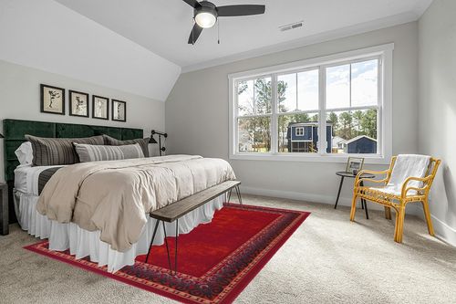 Antep Rugs Alfombras Bordered Modern 8x10 Non-Slip (Non-Skid) Low Pile Rubber Backing Indoor Area Rug (Maroon Red, 7'10" x 10') in Grey Traditional Bedroom with King Bed