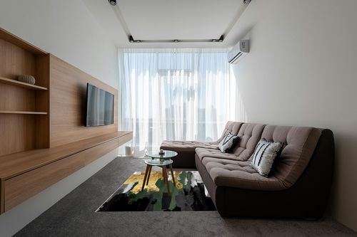 GJCC Modern Stylish Area Rug,Luxury Emerald Green Gold Gray Rug for Living Room Bedroom,Home Decoration Non-Slip Carpet,Machine Washable,150x200cm(59x79inch) in Grey Living Room with Brown Couch
