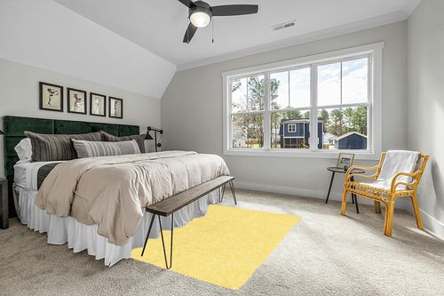 Yellow 21x34" Shagadelic Chenille Twist Rug- Shag in Grey Traditional Bedroom with King Bed