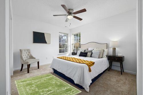 Charlton Home Pat Green Area Rug, Size: Rectangle 4' x 6' in White and Yellow Modern Bedroom