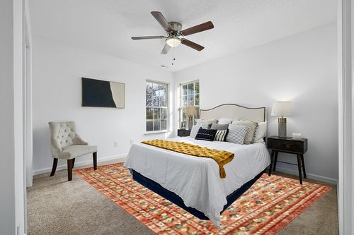 Loloi Rifle Paper Co. x Courtyard Terracotta 8'-6" x 11'-6" Area Rug in White and Yellow Modern Bedroom