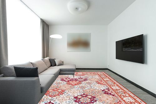 INGEROOM Area Rug 9x12 in Modern Living Room with Grey Couch