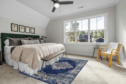 Nourison Grafix Persian Navy Blue 6' x 9' Area -Rug, Easy -Cleaning, Non Shedding, Bed Room, Living Room, Dining Room, Kitchen (6x9) in Grey Traditional Bedroom with King Bed