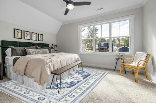 CAREMEE Area Rug 9x12 Large Area Rug Rug for Living Room Machine Washable Area Rug Non-Slip Non-Shedding Chenille Mat Foldable Accent Rug for Bedroom Dining Room, Blue, 9’x12’ in Grey Traditional Bedroom with King Bed