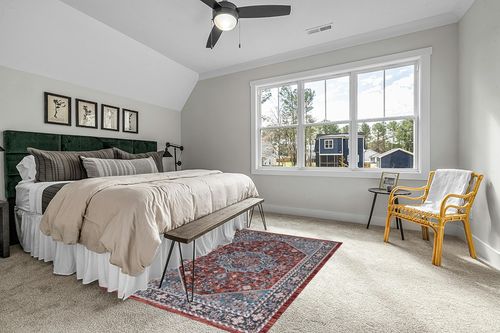Safavieh Bayside Collection Area Rug - 5'3" x 7'6", Red & Blue, Traditional Oriental Design, Non-Shedding & Easy Care, Machine Washable Ideal for High Traffic Areas in Living Room, Bedroom (BAY110Q) in Grey Traditional Bedroom with King Bed