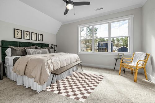 Hauteloom Atira Checkered Shag Area Rug - Checkboard Design - High Pile Fluffy Shaggy Touch - Square Tiles - Kids Room, Nursery, Living Room Shaggy Carpet - Brown, Cream, White - 5'3" x 7'3" in Grey Traditional Bedroom with King Bed