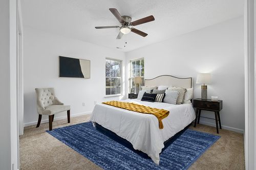 Nourison Essentials Indoor/Outdoor Navy Blue 8' x 10' Area Rug, Easy -Cleaning, Non Shedding, Bed Room, Living Room, Dining Room, Backyard, Deck, Patio (8x10) in White and Yellow Modern Bedroom