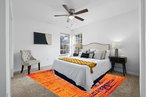 SAFAVIEH Monaco Collection Area Rug - 8' x 10', Orange & Multi, Modern Boho Abstract Distressed Design, Non-Shedding & Easy Care, Ideal for High Traffic Areas in Living Room, Bedroom (MNC209H) in White and Yellow Modern Bedroom