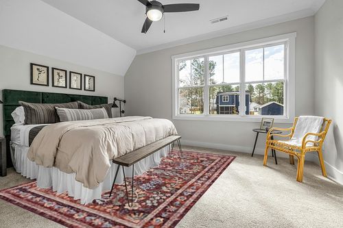 Loloi Rifle Paper Co. Maison Collection MAO-06 Red 8'-4" x 11'-6", .19" Pile Height, Area Rug in Grey Traditional Bedroom with King Bed