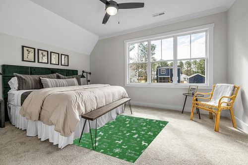 GAOMON Rugs for Living Room Christmas Room Decor Green Area Rug 5x7 Washable Rugs Non Slip Carpet Floor Mat Low Pile Rugs for Bedroom Nursery Classroom Rugs 5'x7' Green in Grey Traditional Bedroom with King Bed