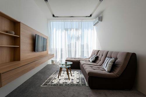 VK VK·LIVING Washable Rug 5x7 Area Rug for Living Room Bedroom Rug Lightweight Large Area Rug Thin Vintage Rug No Smell Machine Washable Rug for Dining Room Home Kitchen, Darkgrey&Olive Green in Grey Living Room with Brown Couch
