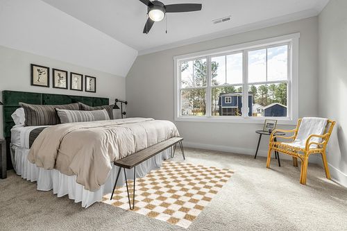 Hauteloom Atira Checkered Shag Area Rug - Checkboard Design - High Pile Fluffy Shaggy Touch - Square Tiles - Kids Room, Nursery, Living Room Shaggy Carpet - Yellow, Cream, White - 5'3" x 7'3" in Grey Traditional Bedroom with King Bed