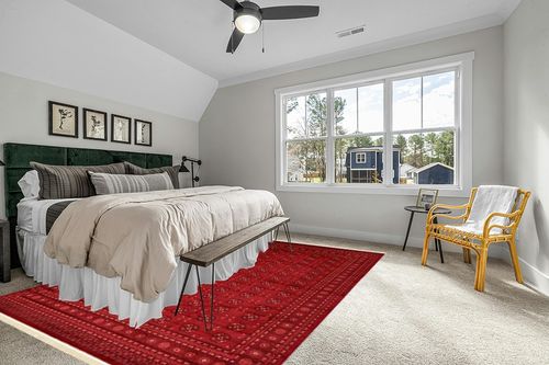 Unique Loom Tekke Collection Over-Dyed Saturated Traditional Torkaman Area Rug, 9 ft x 12 ft, Red/Burgundy in Grey Traditional Bedroom with King Bed