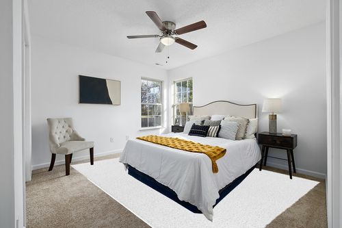 Garland Rug Southpointe Shag Area Rug, 9 ft. x 12 ft, White in White and Yellow Modern Bedroom