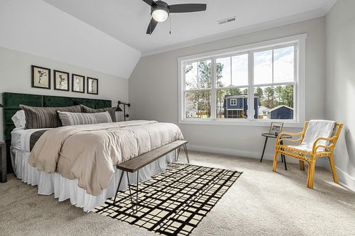 Loloi Chris Loves Julia Polly 5'-0" x 7'-6" Area Rug in Black/Ivory - Large Neutral Area Rug, Unique Patterned Rug for Living Room, Bedroom, Dining Area, Home Office in Grey Traditional Bedroom with King Bed