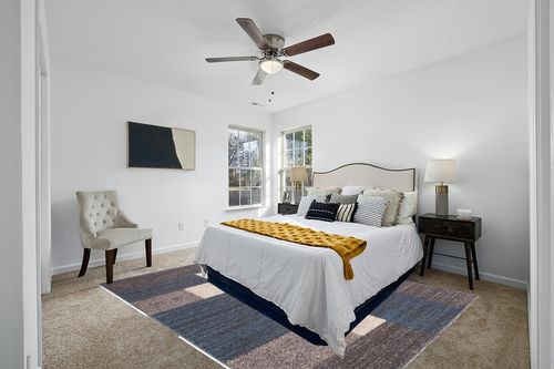 Modern Boxes Design Non-Slip (Non-Skid) Area Rug 8 x 10 (7' 10" x 10') Blue in White and Yellow Modern Bedroom
