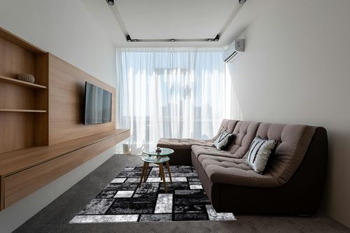 Persian Area Rugs Luxe Weavers Geometric Squares Gray 6x9 Modern Abstract Area Rug, Colorblock Premium Carpet Non Shedding,1007 in Grey Living Room with Brown Couch