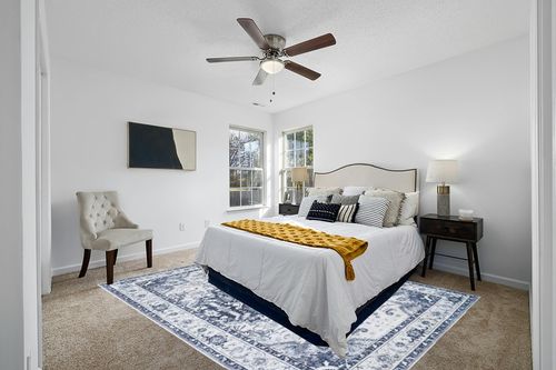 xilixili 8x10 Area Rugs,Washable Rug Anti-Slip Backing Area Rugs for Living Room - Stain Resistant Rugs for Bedroom,Vintage Printed Home Decor Large Area Rug (Navy Blue,8'x10') in White and Yellow Modern Bedroom