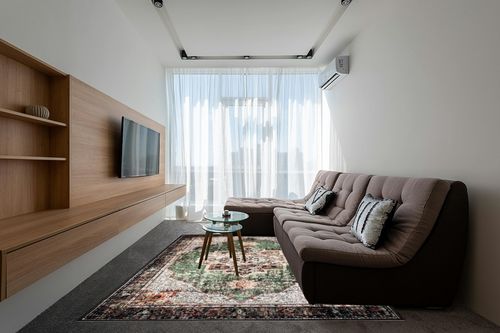 YesRug 8x10 Area Rugs for Living Room Green Boho Rug Washable Rug Vintage Rug Low Pile Non-Slip Large Rug for Bedroom Dining Room in Grey Living Room with Brown Couch