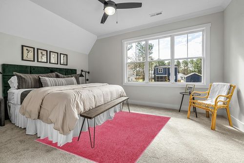 Furnish my Place Modern Plush Solid Color Rug - Pink, 6' x 9', Pet and Kids Friendly Rug. Made in USA, Rectangle, Area Rugs Great for Kids, Pets, Event, Wedding, Living Room in Grey Traditional Bedroom with King Bed