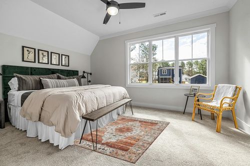 IKALIFE Ultra-Thin Washable Vintage Area Rug 5'x 7' for Living Room, Low-Pile Area Rugs Non-Shed Non Slip, Unique Chenille Printed Home Decor, Perfect for Bedroom Dining Room Kitchen, Orange in Grey Traditional Bedroom with King Bed