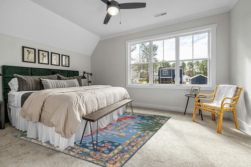 Restoration and Renovation Hand Tufted Bengal Tiger Animal Print Wool Area Rug, Featuring Symmetrical Palm Leaves Design - Ideal for Living Room, Bedroom, Kitchen & Office (5' x 8', Multi 1) in Grey Traditional Bedroom with King Bed