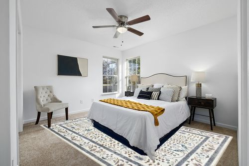 Loloi Rifle Paper Co. x Maison Wisteria Cream 8'-4" x 11'-6" Area Rug in White and Yellow Modern Bedroom