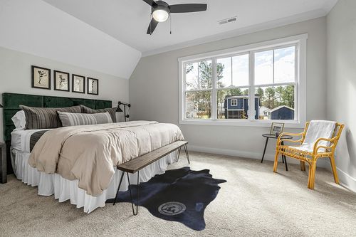 Sunshine Cowhides Genuine Black Cowhide Rug - Luxurious Cow Rug for Bedroom, Living Room, and Home Decor Enthusiasts - Masterpiece of Style and Functionality - 6x6-7ft (180x220cm) in Grey Traditional Bedroom with King Bed