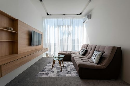 Area Rug Living Room Rugs: 5x7 Indoor Soft Modern Abstract Low Pile Carpet for Dining Room Nursery Bedroom Home Office Under Kitchen Table with Non Slip Rubber Backing - Gray/Ivory in Grey Living Room with Brown Couch