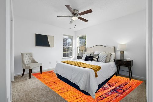 SAFAVIEH Monaco Collection 9' x 12' Orange Multi MNC209H Modern Boho Abstract Distressed Non-Shedding Living Room Bedroom Dining Home Office Area Rug in White and Yellow Modern Bedroom
