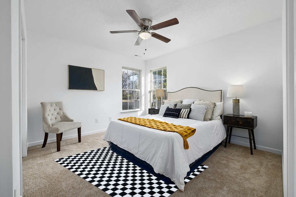 LUXE WEAVERS Geometric Checkered Black and White 5x7 Area Rug, Non-Shedding Modern Living Room Carpet in White and Yellow Modern Bedroom