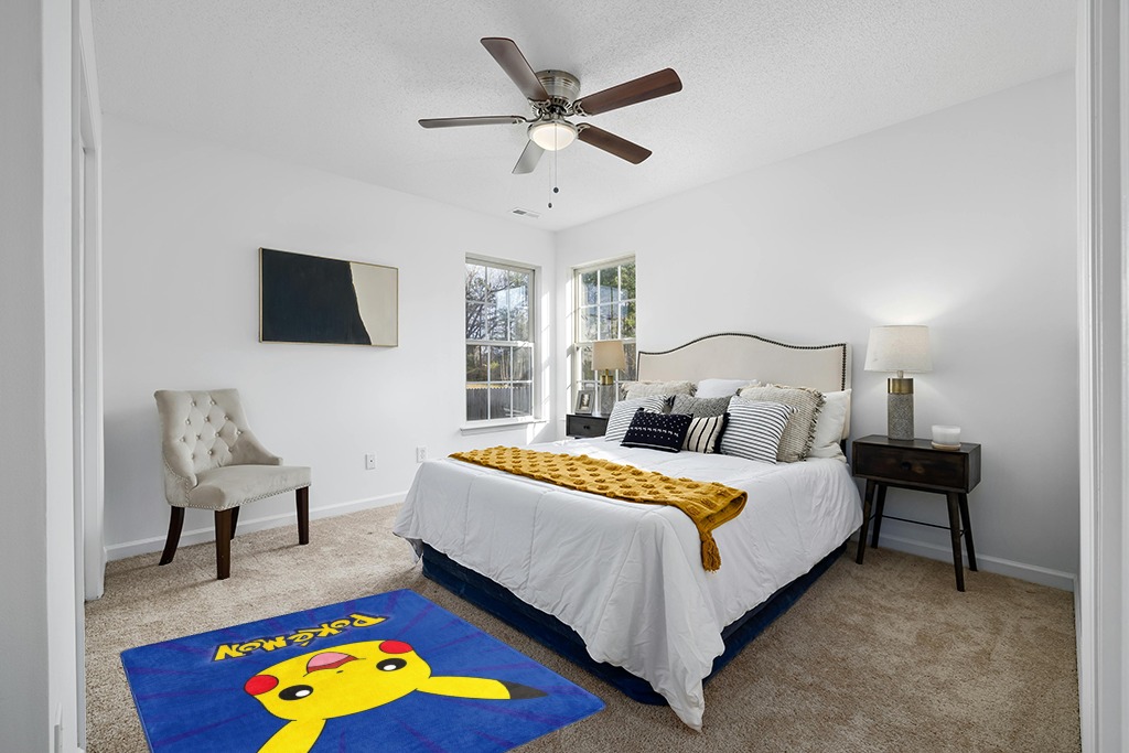 Northwest Pokemon Burst Pika Silk Touch Throw Blanket, 46" x, 60" in White and Yellow Modern Bedroom