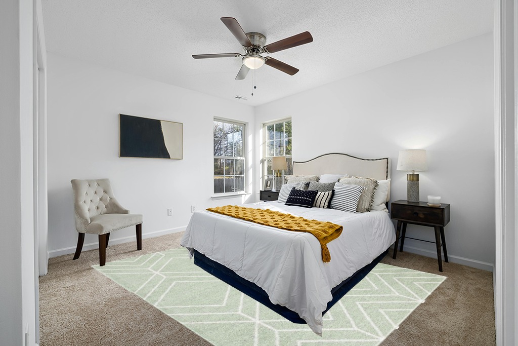 SAFAVIEH Adirondack Collection Area Rug - 8' x 10', Sage & Ivory, Modern Geometric Design, Non-Shedding & Easy Care, Ideal for High Traffic Areas in Living Room, Bedroom (ADR241Y) in White and Yellow Modern Bedroom