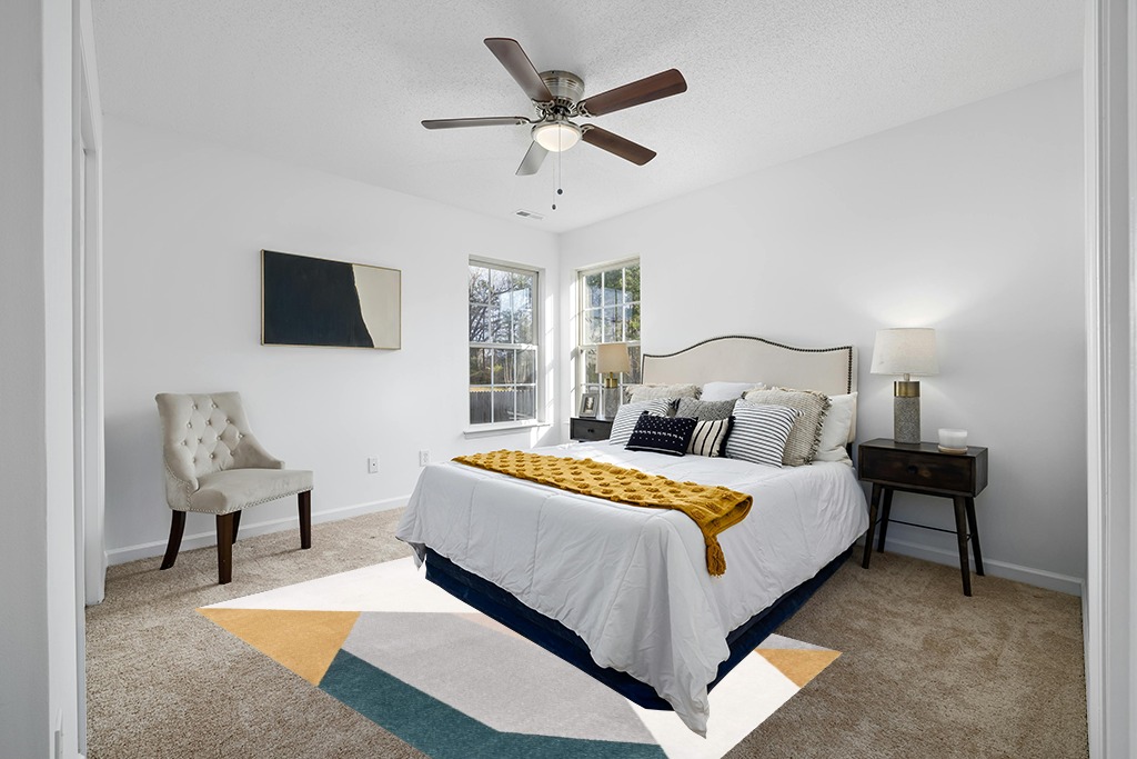 nuLOOM Raegan Modern Abstract Area Rug, 5x8, Light Grey in White and Yellow Modern Bedroom