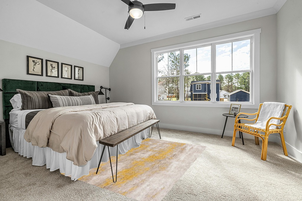 Alban Abstract Shag Gold/Beige Indoor Area Rug 17 Stories Rug Size: Rectangle 5' x 8' in Grey Traditional Bedroom with King Bed
