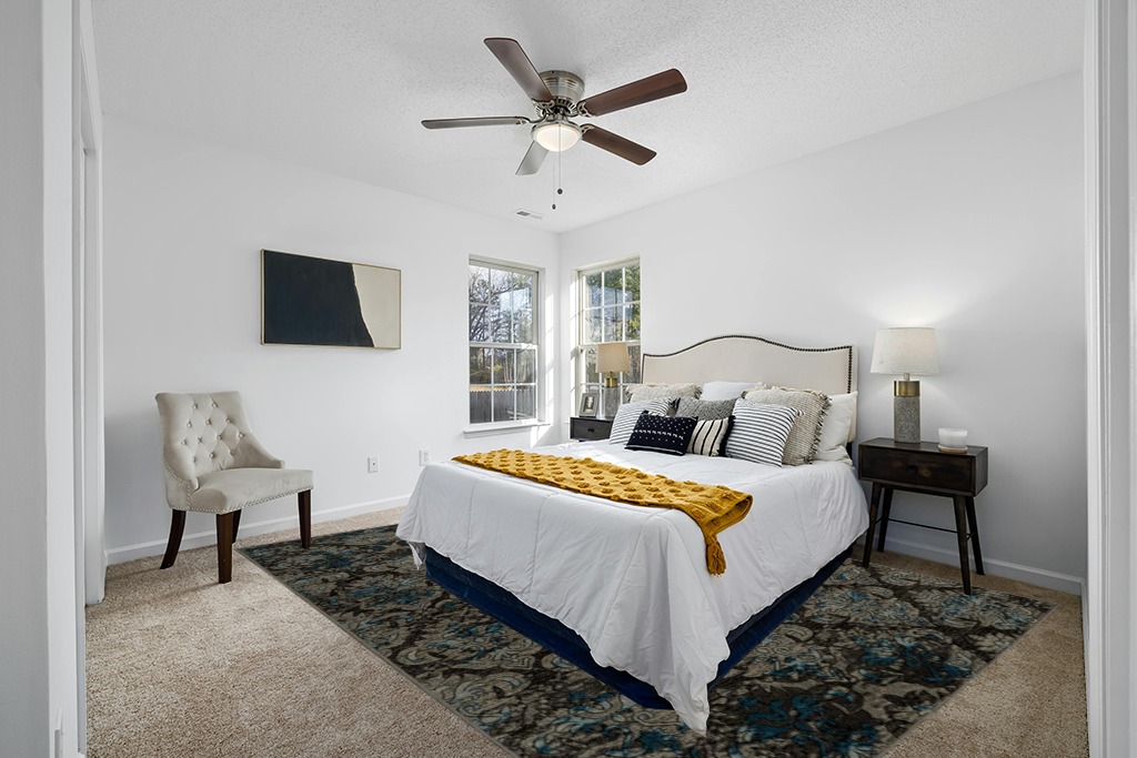 Linon Vintage Collection Grey Clara 9' x 12' Area Rug in White and Yellow Modern Bedroom