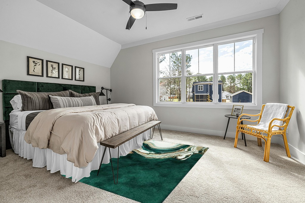 Living Dining Room Abstract Emerald Green Marble Area Rugs Modern Indoor Soft Throw Rug Home Decor Non Slip Carpets,5x8ft in Grey Traditional Bedroom with King Bed