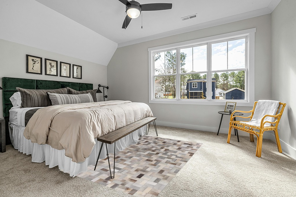 USA RUG Cowhide Grey Patchwork Home Decorative Living Room Area Rug Hand Made Cow Leather Hair (2.6x8' Runner) in Grey Traditional Bedroom with King Bed