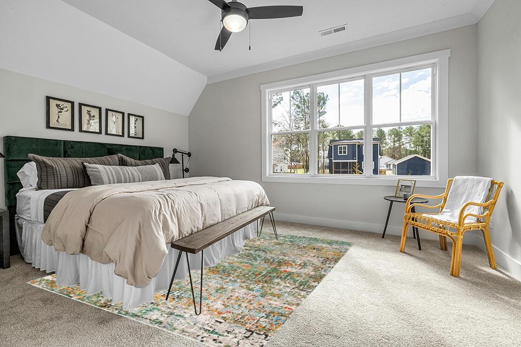 Green/Turquoise Contemporary Shed Resistant, Stain Resistant Living Room Area Rug in Grey Traditional Bedroom with King Bed